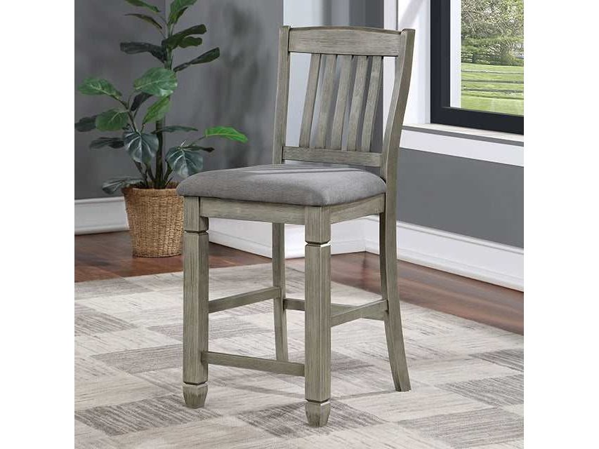 Anaya Gray/Light Gray Counter Height Chair (Set of 2)/Lt. - Ornate Home