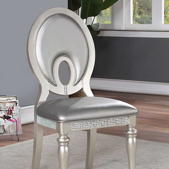 Cathalina Silver Side Chair (Set of 2) - Ornate Home