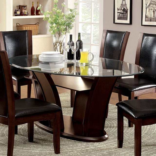 Manhattan Brown Cherry Oval Table - Ornate Home