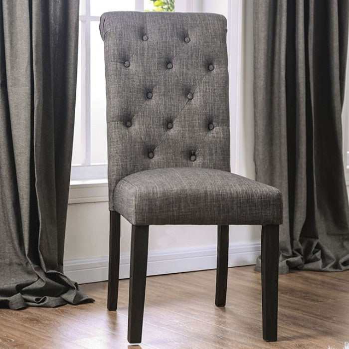 Alfred Antique Black & Gray Side Chair (Set of 2) - Ornate Home