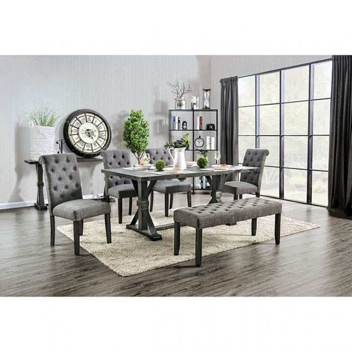 Alfred Antique Black Dining Table - Ornate Home