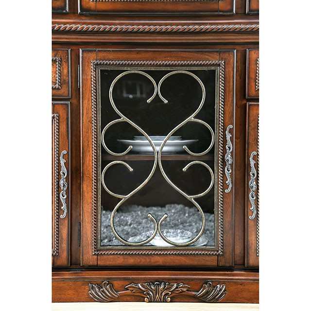 Lucie Brown Cherry Hutch & Buffet - Ornate Home