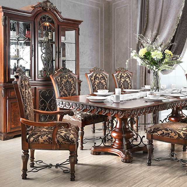 Lucie Brown Cherry Dining Table - Ornate Home