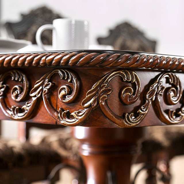 Lucie Brown Cherry Dining Table - Ornate Home