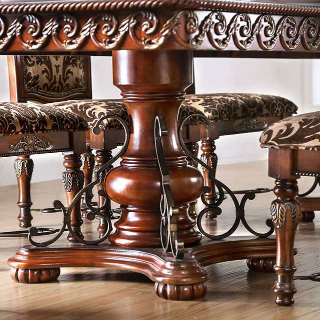 Lucie Brown Cherry Dining Table - Ornate Home