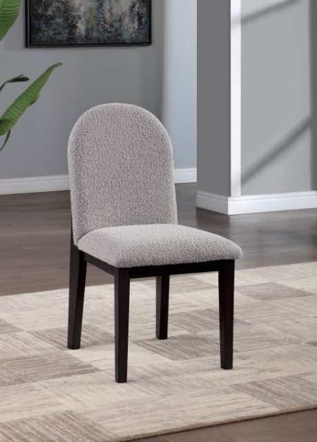 Orland Dark Walnut/Gray Side Chair (Set of 2) - Ornate Home