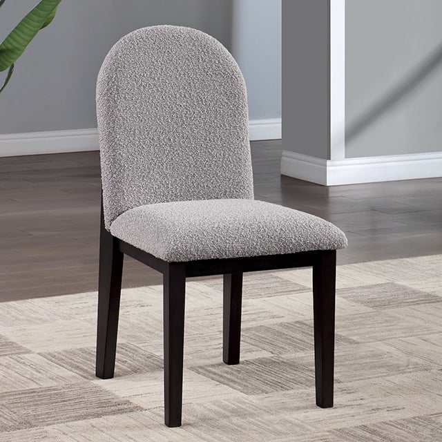 Orland Dark Walnut/Gray Side Chair (Set of 2) - Ornate Home