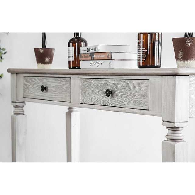 Joliet Antique White Sofa Table - Ornate Home