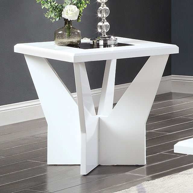 Dubendorf White End Table - Ornate Home