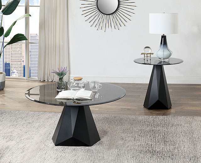 Bishop Black/Gray Coffee Table - Ornate Home