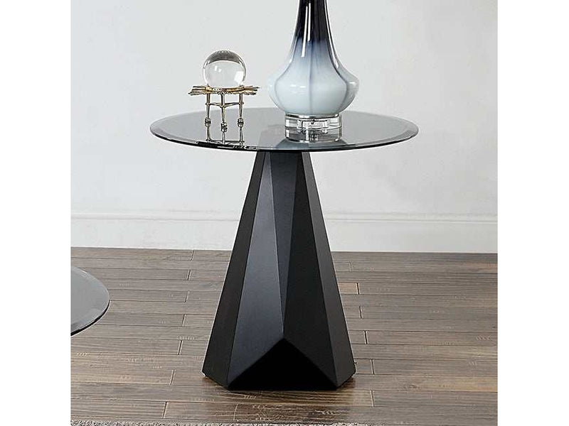 Bishop Black/Gray End Table - Ornate Home