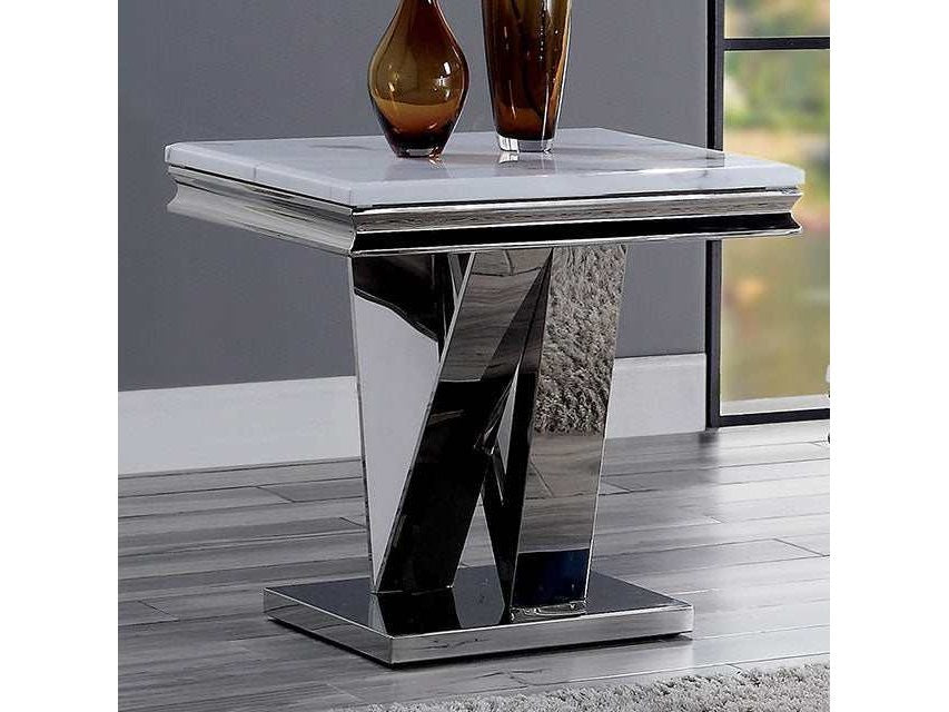 Villarsglane Chrome End Table - Ornate Home