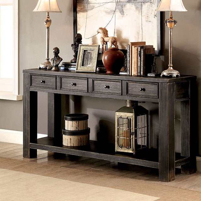 Meadow Antique Black Sofa Table - Ornate Home