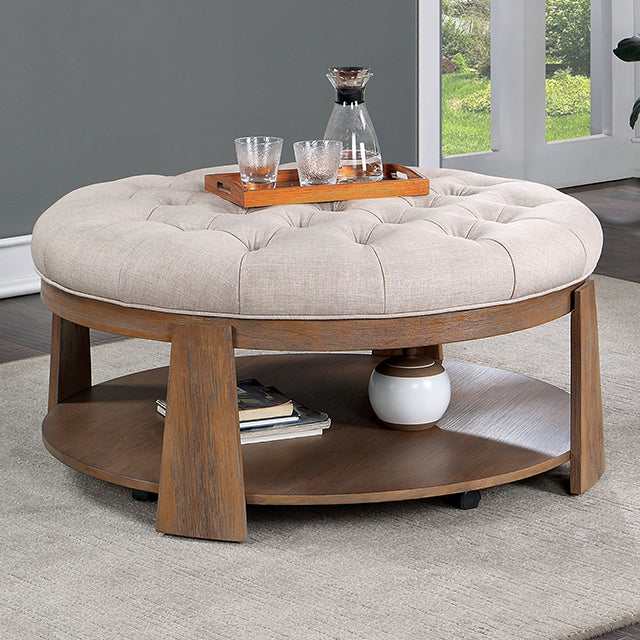 Guis Beige Round Coffee Table - Ornate Home