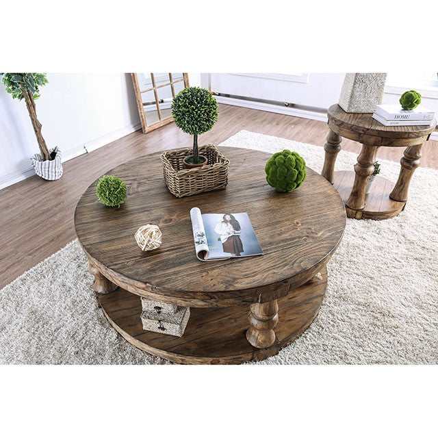 Mika Antique Oak End Table - Ornate Home