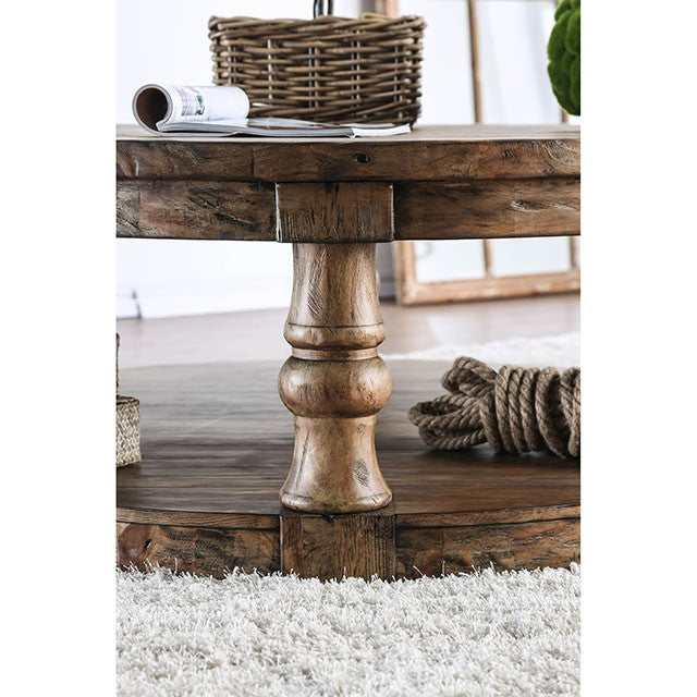 Mika Antique Oak End Table - Ornate Home