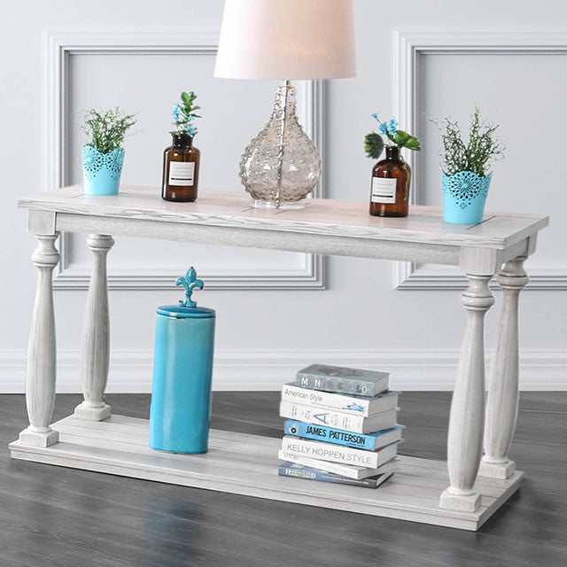 Arlington Antique White Sofa Table - Ornate Home