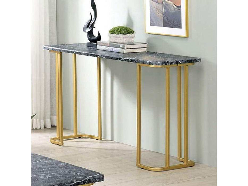 Calista - Black & Gold - Sofa Table - Ornate Home