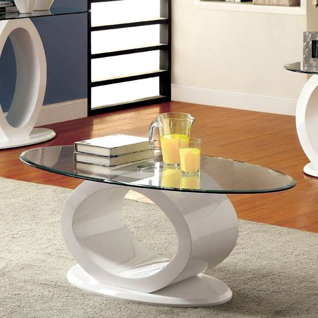 Lodia White Coffee Table - Ornate Home