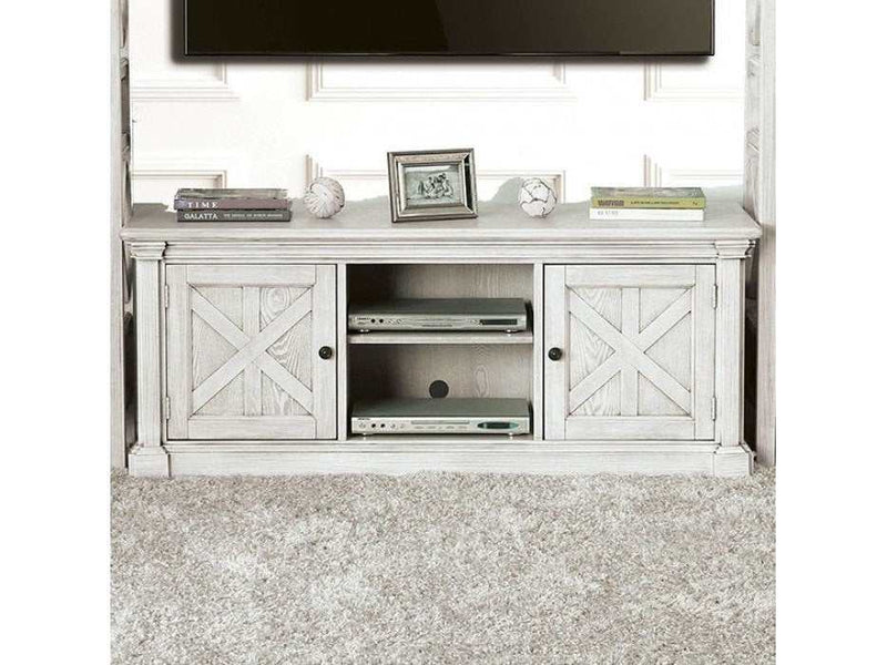 Georgia Antique White 60" TV Console - Ornate Home