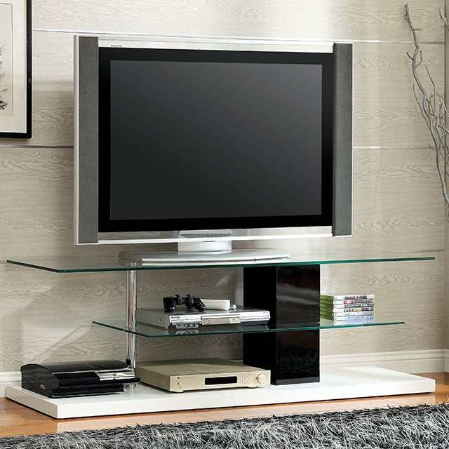 Neapoli Black/White 63" TV Console - Ornate Home