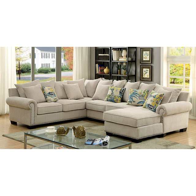 Skyler Beige Sectional - Ornate Home