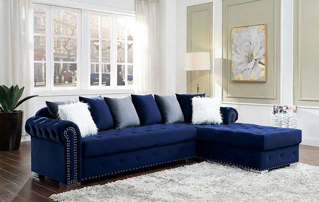 Wilmington Blue Sectional - Ornate Home