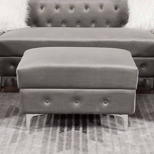 Ciabattoni Gray Ottoman - Ornate Home