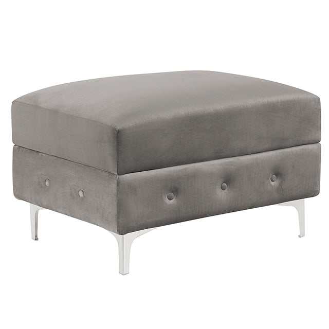 Ciabattoni Gray Ottoman - Ornate Home