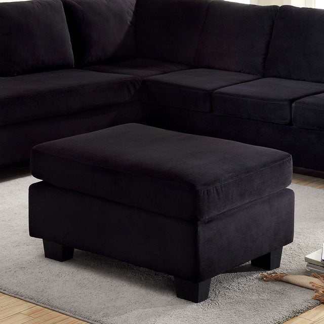 Lomma Black Ottoman - Ornate Home