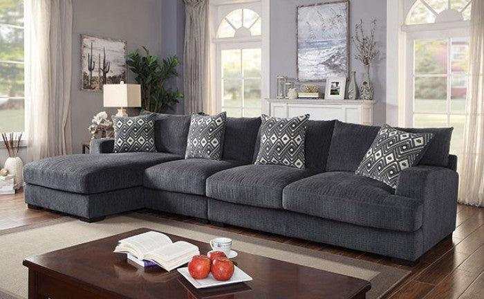 Kaylee - Gray - LAF Sectional Sofa (3pc) - Ornate Home