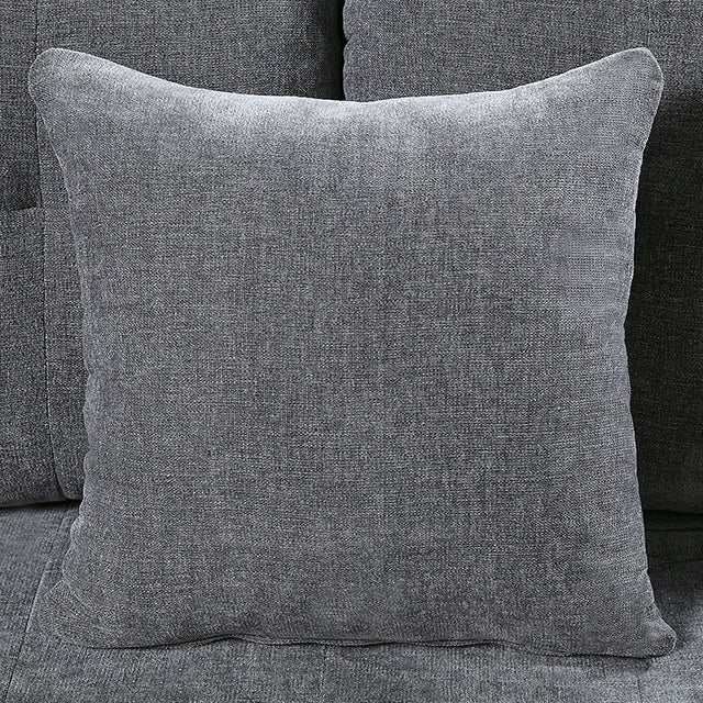 Lynda Dark Gray Sofa w/ Pillows - Ornate Home