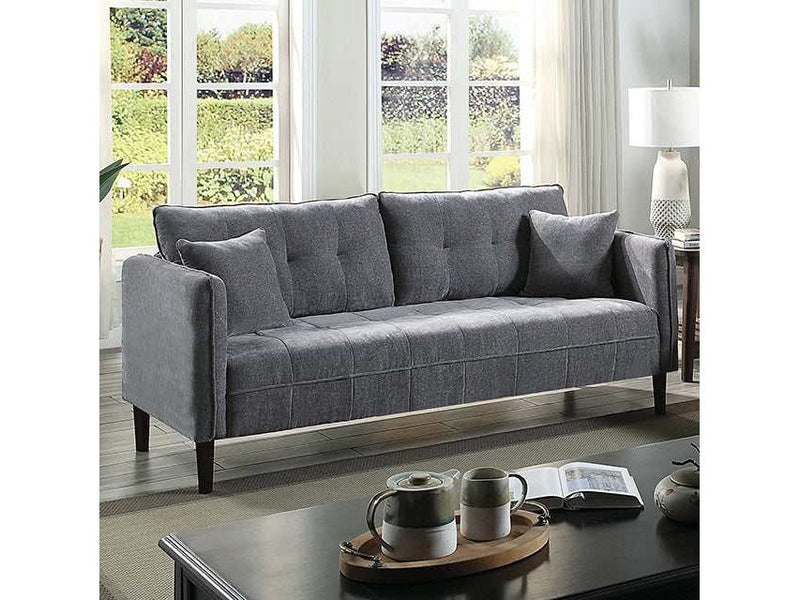 Lynda Dark Gray Sofa w/ Pillows - Ornate Home