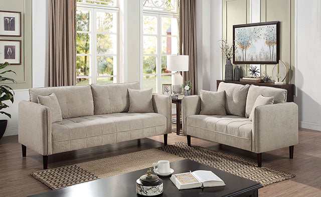 Lynda Light Gray Sofa w/ Pillows - Ornate Home