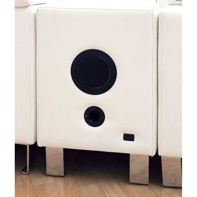 Kemina White Bluetooth Speaker Console - Ornate Home