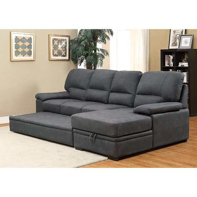 Alcester Graphite Sectional w/ Sleeper - Ornate Home