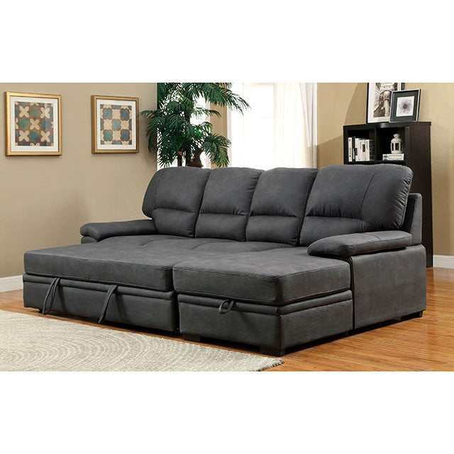 Alcester Graphite Sectional w/ Sleeper - Ornate Home