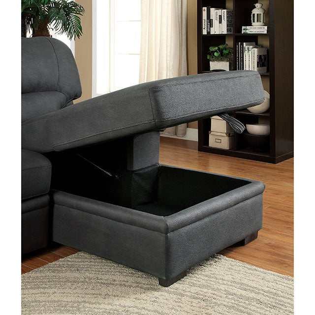 Alcester Graphite Sectional w/ Sleeper - Ornate Home