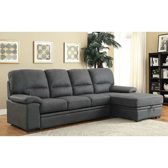 Alcester Graphite Sectional w/ Sleeper - Ornate Home