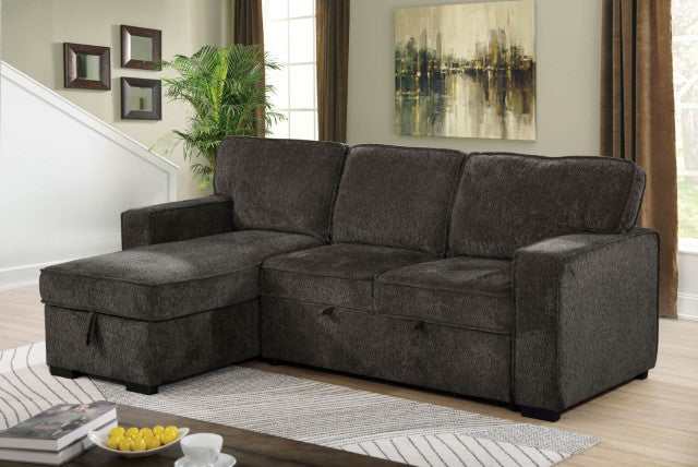 ines Dark Gray Sectional - Ornate Home