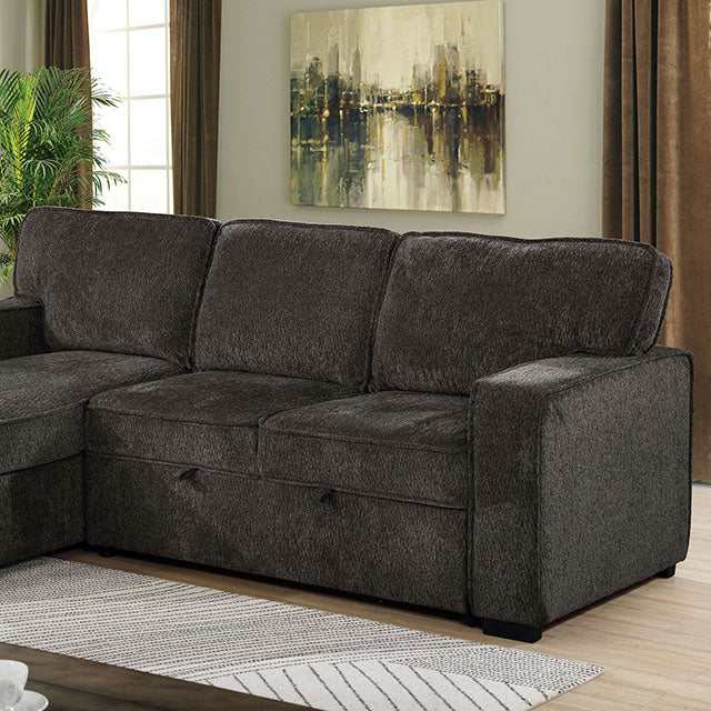 ines Dark Gray Sectional - Ornate Home