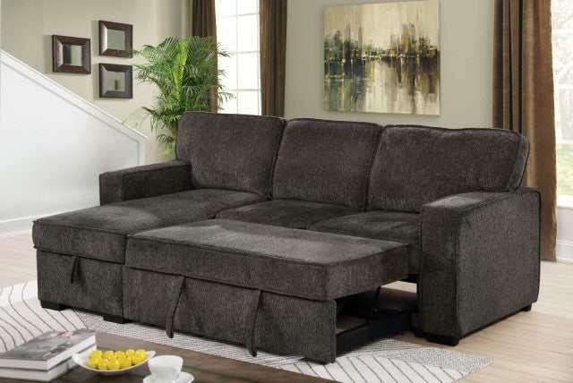 ines Dark Gray Sectional - Ornate Home