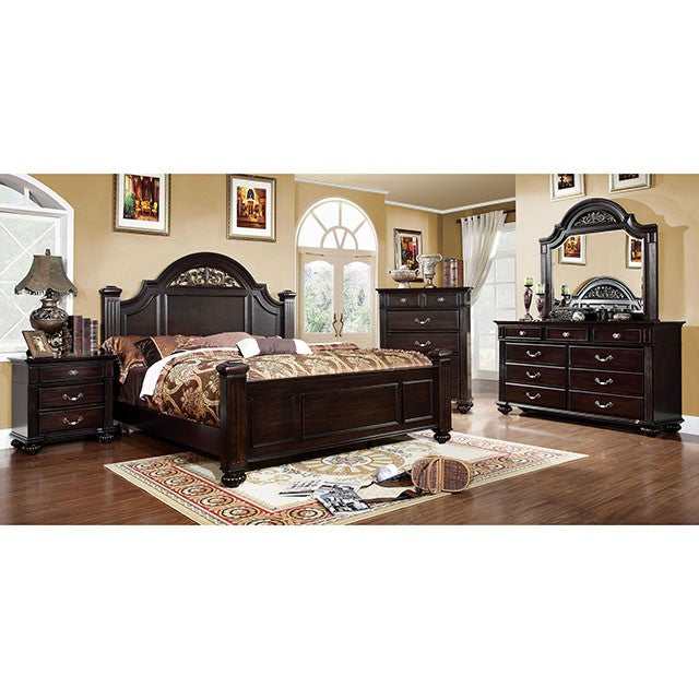 Syracuse Dark Walnut California King Bed - Ornate Home