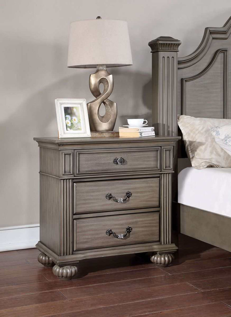 Syracuse Gray 5pc Queen Bedroom Set - Ornate Home