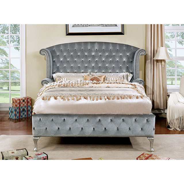 Alzir Gray Eastern King Bed - Ornate Home