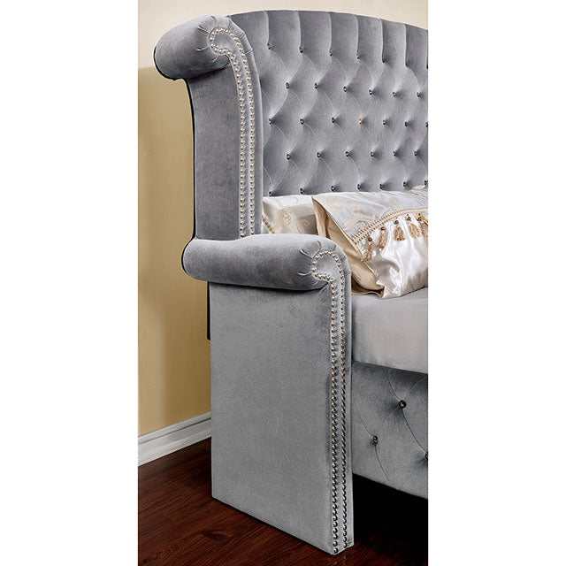 Alzir Gray Nightstand - Ornate Home