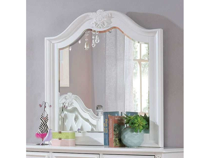 Belva White Mirror - Ornate Home