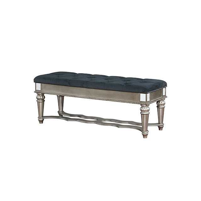 Azha Silver/Gray Bench - Ornate Home