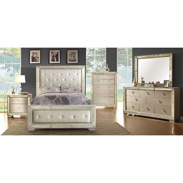 Loraine Champagne California King Bed - Ornate Home