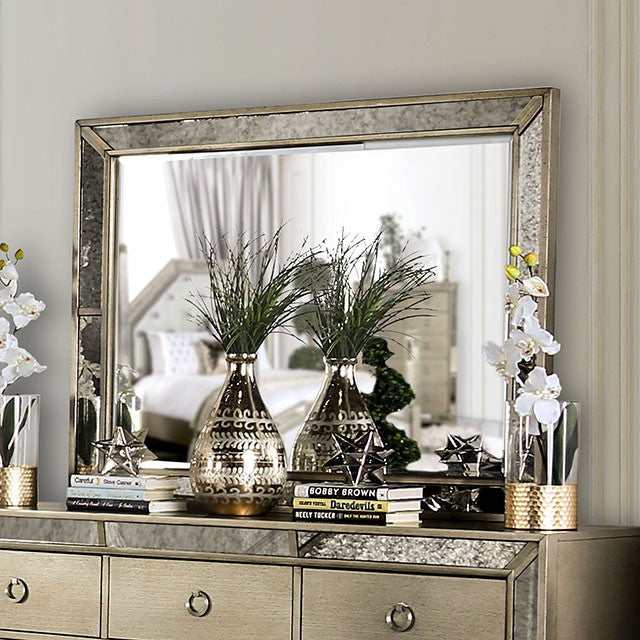 Loraine Champagne Mirror - Ornate Home